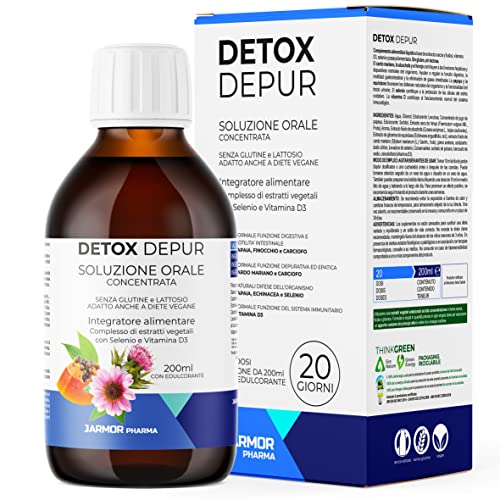 Detox Foie Puissant | Detoxifiant Nettoyage Colon Intestin | Chardon Marie Artichaut Cleanser | Complément Alimentaire Sans Gluten Sirop Liquide Cover