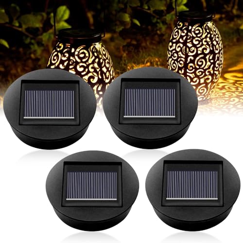 Murman Solarleuchten Ersatzteile - 4 Stück Solarmodule 7cm/10cm Wasserdicht Für Gartenleuchten