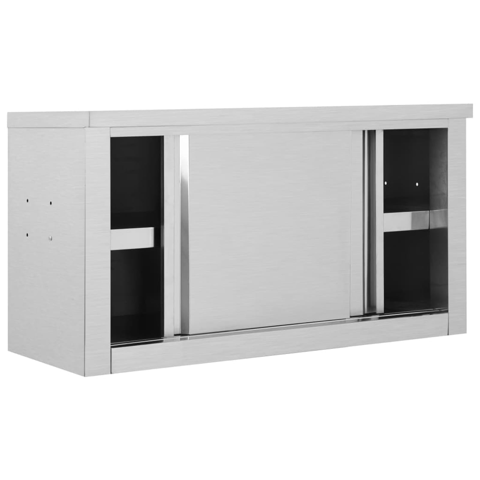 Gecheer Armadio da parete con ante scorrevoli, 90 × 40 × 50 cm, in acciaio inox, per utensili da