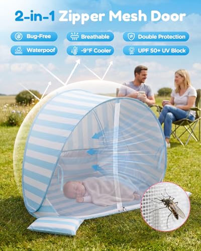 Sino Salected Baby Beach Tent, UPF 50+ Sun Shelter, Pop Up Beach Canopy - image 2