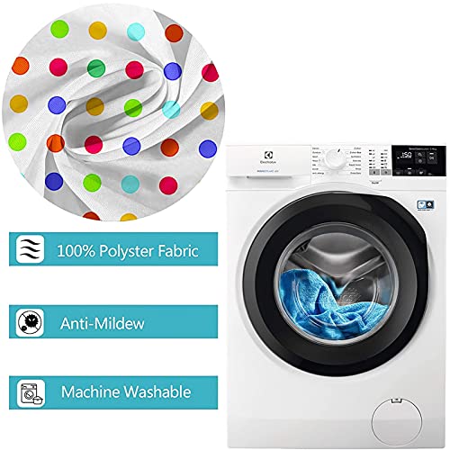 Rideau de douche 165x180cm multicolore pour égayer la routine du matin