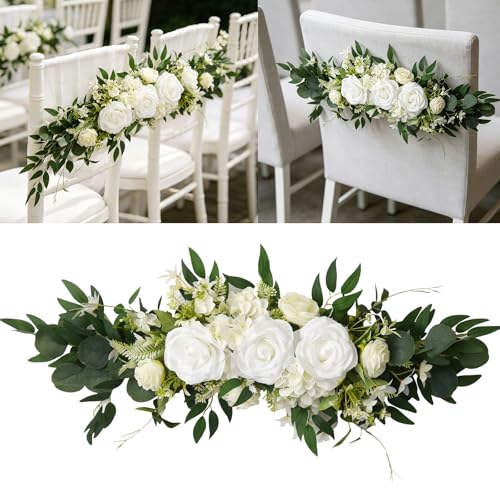 Simulation de fleur de rose pour chaise mariage sans flétrissement - 3