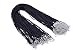Konmay Necklace Cord 50PCS 20'' Black Satin Silk Necklace Cord 2.0mm With Dull Silver Metal Parts