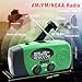 Emergency Hand Crank Radio with LED Flashlight for Emergency, AM/FM NOAA Portable Weather Radio with 2000mAh Phone Charger, USB Charged & Solar Power for Camping, Emergency (Army Green)