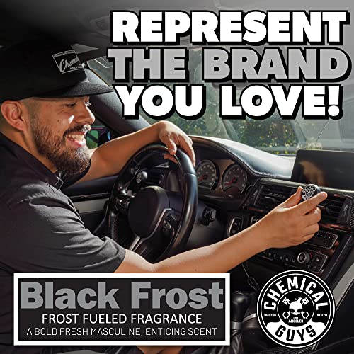 Image of Chemical Guys Black Frost Vent Clip Air Freshener, (Great for Cars, Trucks, SUVs, RVs, Home, Office, Dorm Room & More) - 3 Pack | Bold Black Frost scent vent clips refresh interiors while neutralizing odors, adjustable airflow, three pack