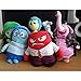 QIERK 6 Piezas de muñecos de Peluche Dentro y Fuera, alegría, ira, disgusto, Cuerpo, Miedo, Miedo, Tristeza y Juguetes de Peluche de Tristeza