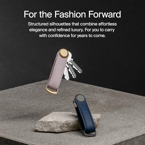 Image of orbitkey Men's Parent - Saffiano Leather Key Chain