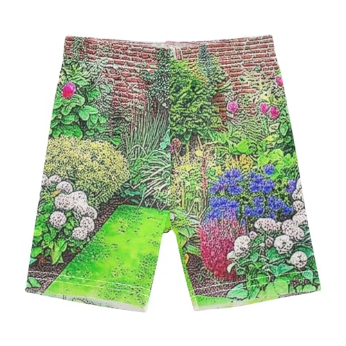 Joisal Vibrant Garden Blooming Flowers Girls Biker Shorts