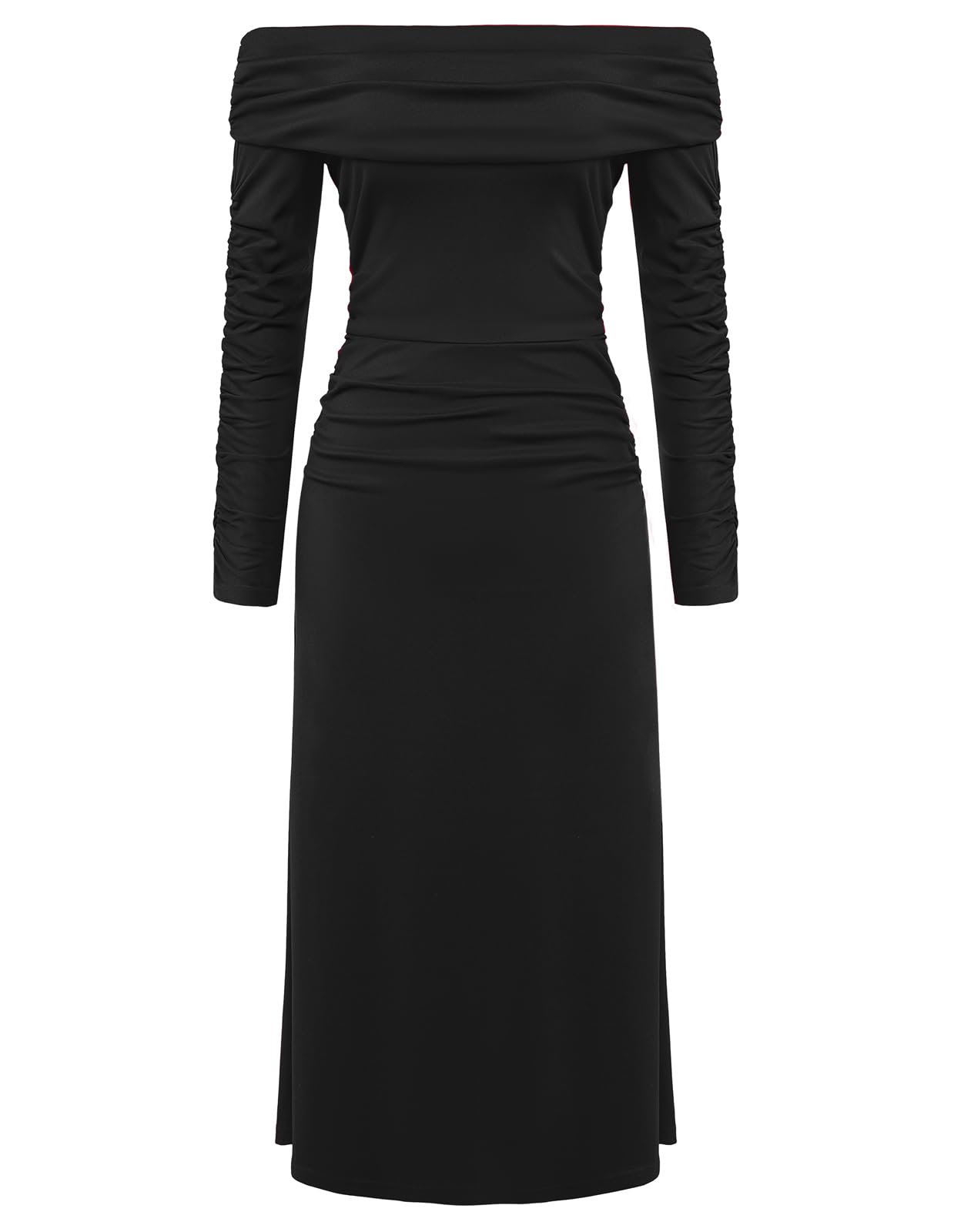 GRACE KARINWomen Elegant Vintage Long Sleeves One Shoulder Bodycon Party Cocktail Dress