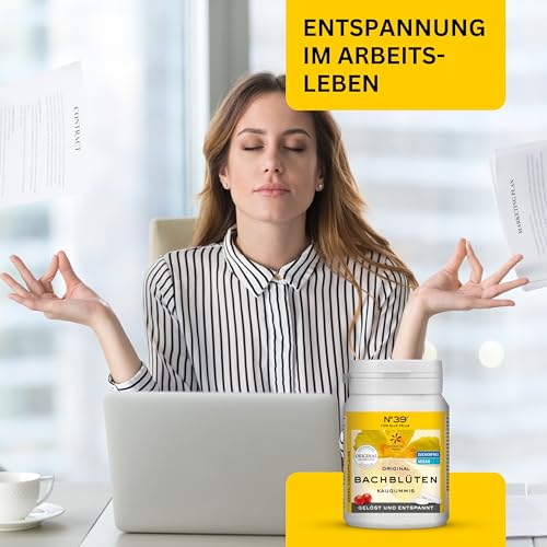 Lemon Pharma Original Bachblüten Kaugummi Notfall Nr. 39, 2 x 60 g, Vegan und Zuckerfrei