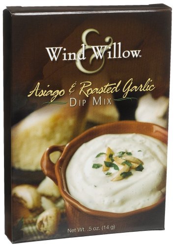 Wind & Willow Asiago & Roasted Garlic Dip, .50-Ounce Boxes (Pack of 6) by Wind & Willow