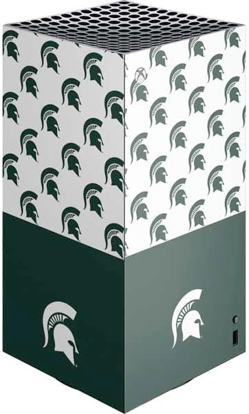 Skinit Decal Gaming Skin Compatible with Xbox Series X Digital Edition Console - Officially Licensed Michigan State University Spartans MSU Split Design