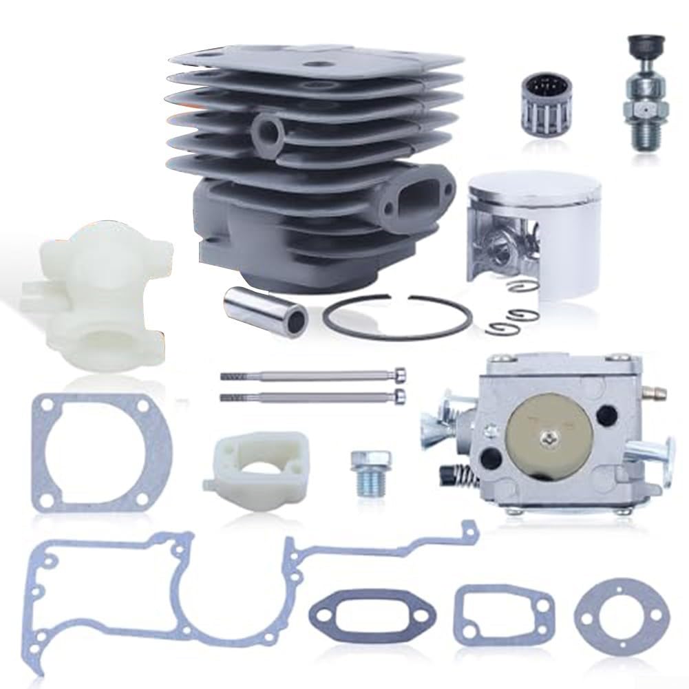 Kit de révision de carburateur à piston cylindrique pour tronçonneuse 272 268 266 Pièces de rechange avec piston à gros alésage de 52 mm et ensemble de joints complets