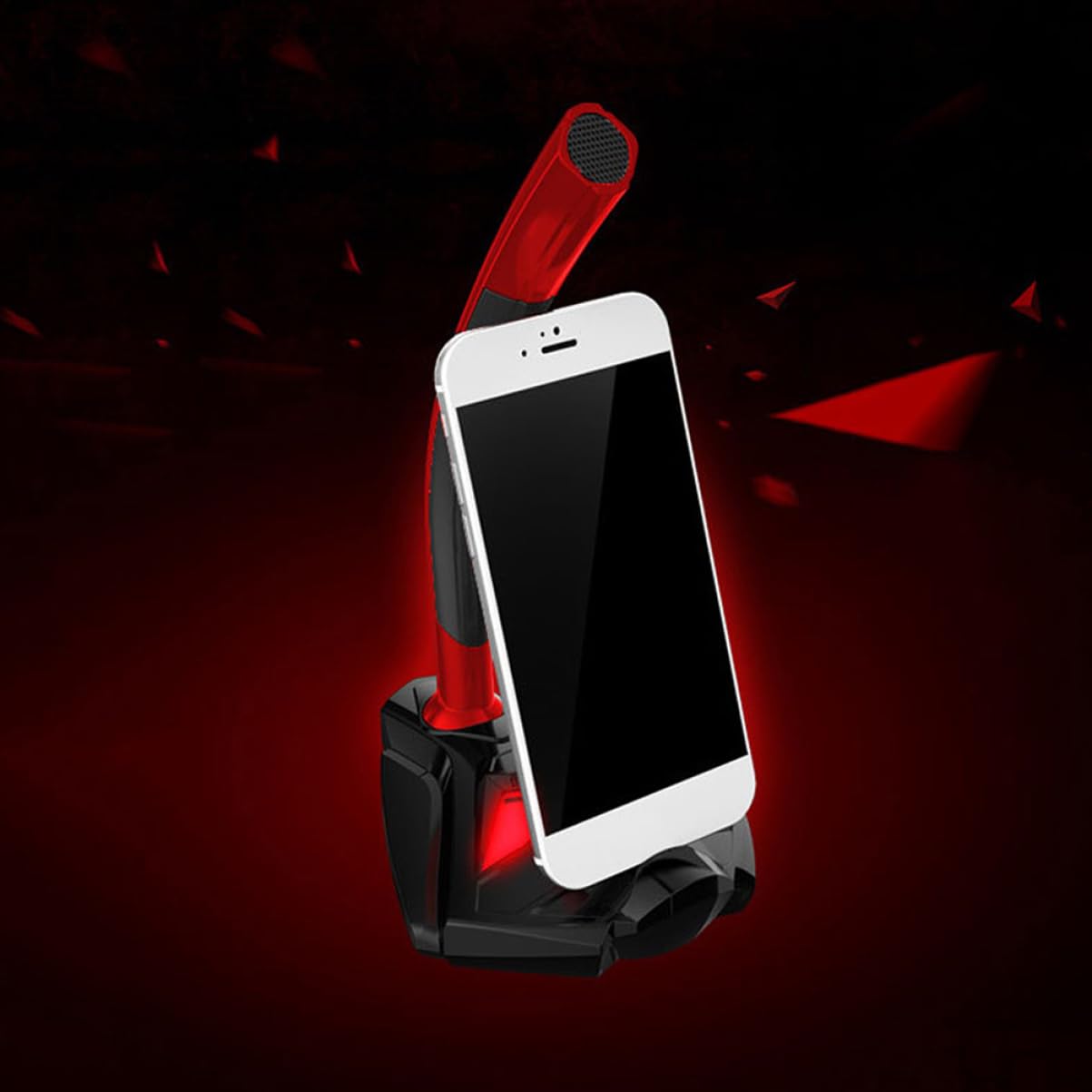 BESPORTBLE USB Computer Microphone Professional Gaming Mic with Jack Volume Omnidirectional Sound for Karaoke Streaming Video Chat Red Design