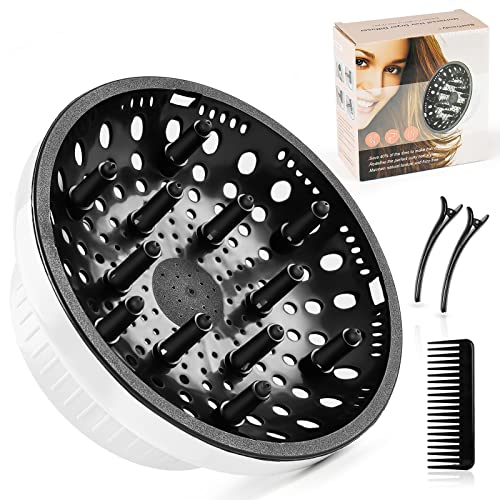 BestTrendy Hair Diffuser for Curly and Natural Hair, Universal Hair Dryer Diffuser Attachment, Professional Blow Dryer Diffuser Adjustable from 1.4 Inch to 2.4 Inch, Gifts for Women Mom Girls