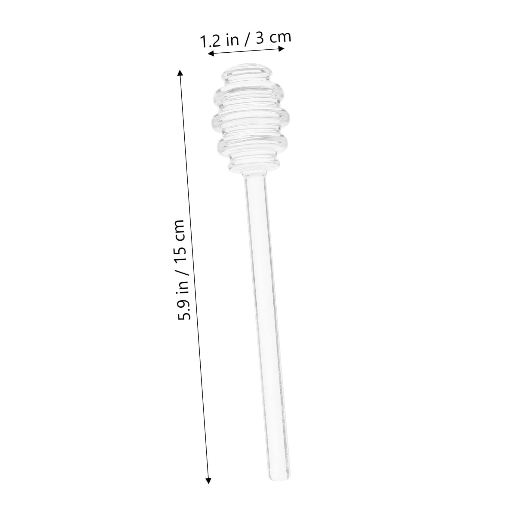 PRETYZOOM 3Pcs Glass Honey Stirring Sticks Food Grade Honey Taking Tools for Drizzling Syrup Jam Molasses for Tea for Parties and Homemade