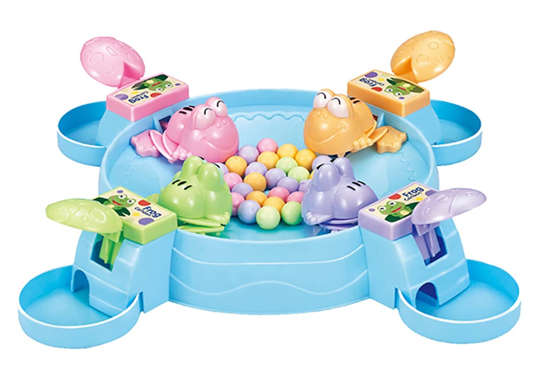Magicwand® Plastic Hungry Frog Beans Eating Game for 2-4 Players with Several Gaming Modes【Multi-Colored】【2 Player Game】