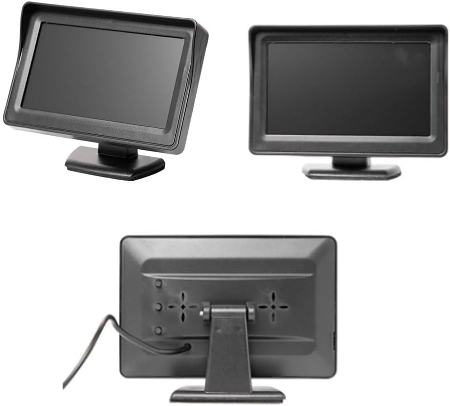 Portable Mini TV LCD Screen with Optional Camera, Reverse Image, and in Car DVD Support 12V Power Supply