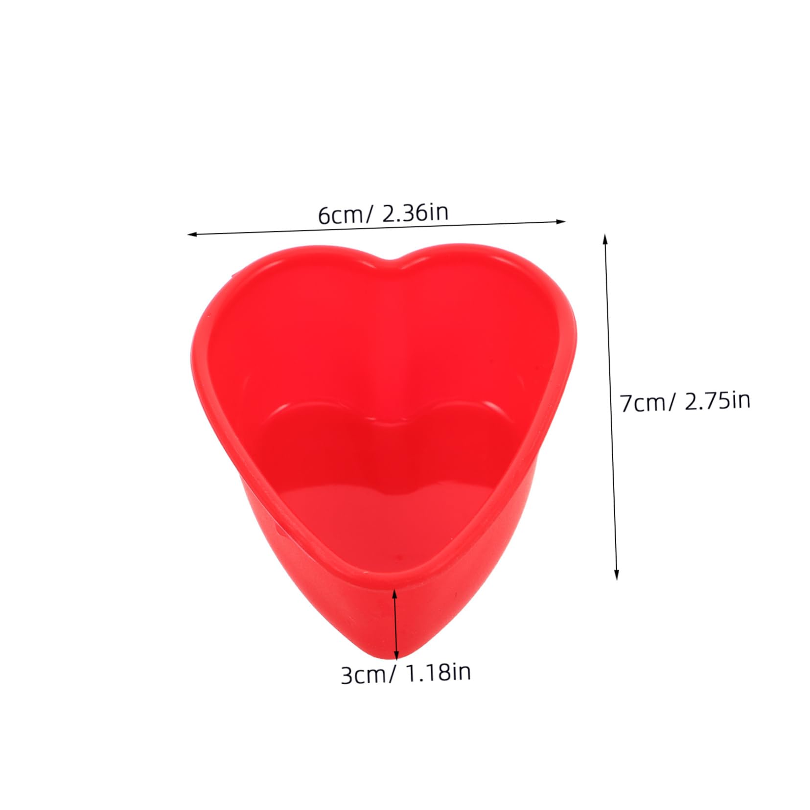 Amosfun 50piezas Molde de Silicona de Corazón Pequeño para Hacer Pasteles Pudines Gelatinas para Celebraciones de San Valentín y Postres de Repostería