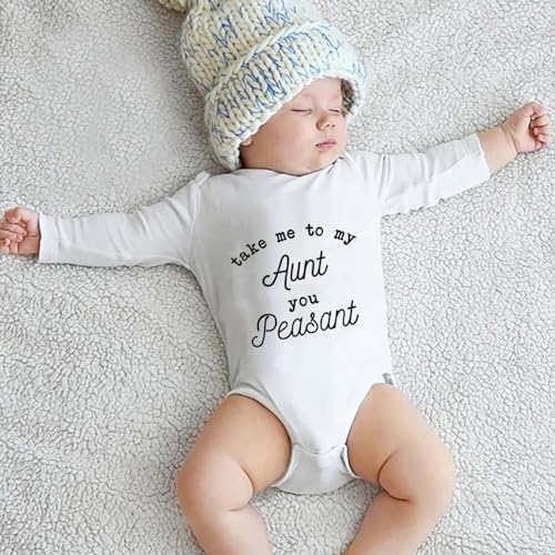 listery Take Me to My Aunt You Peasant Baby Bodysuit Funny auntie Bodysuit Baby Bodysuit Baby Clothes 0-12M4