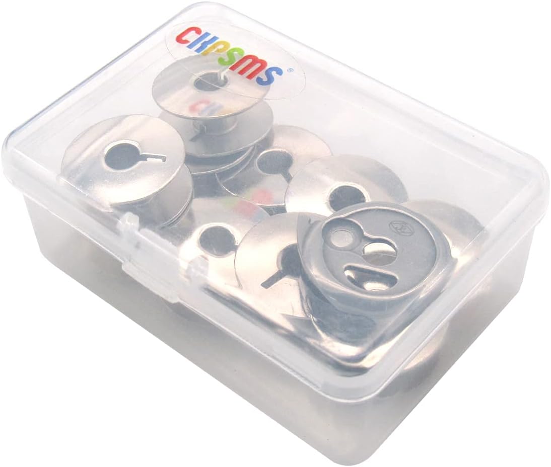 CKPSMS Brand - Bobbin Cap #CP-HPF151&Steel Bobbin #10079 10PCS Compatible with/Replacement for PFAFF Brand 141,145,146,151