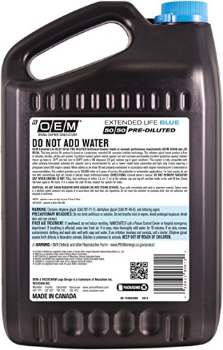 Image of Recochem OEM 86-184BOEMH Blue Premium Antifreeze 50 /50 Extended Life BLUE, 1 gallon, 1 Pack