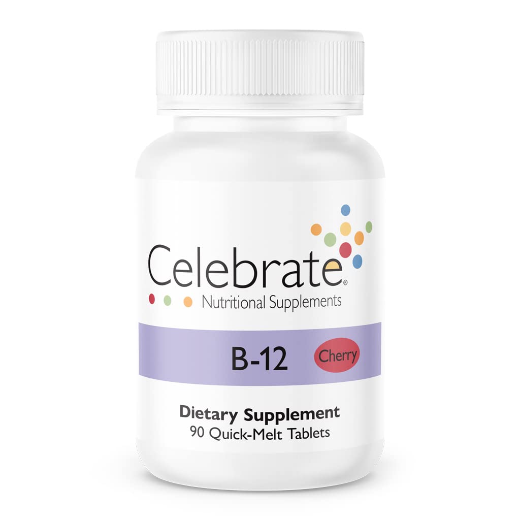Celebrate Bariatric Supplements Vitamins B12 Sublingual Cherry 90