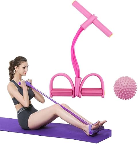 21 bandas de resistencia física, 6 tubos de pedal de tobillo, bandas de tensión fuertes para entrenamiento, bandas elásticas para ejercitar piernas