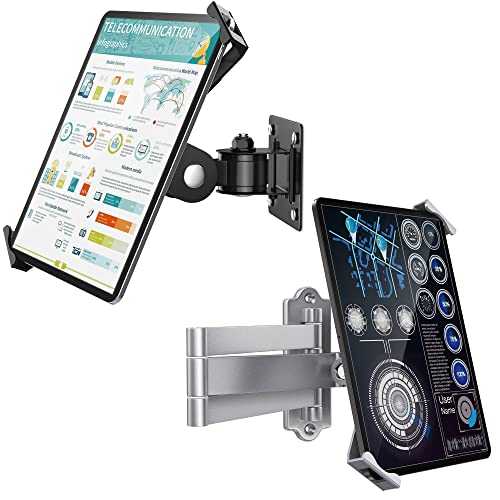Abovetek Th-248B Tablet Wall Mount Bundle With Th-258S Adjustable Long Arm Ipad Wall Mount Fits 7 To 11 Inch Tablets Including Ipad, Galaxy Tab, Slate, Fire And More-Anti Theft Security Lock And Key #TOP27