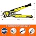 E-More Self-Adjusting Wire Stripper, 8-Inch Automatic Electric Cable Wire Stripping Cutter and Crimping Pliers Tool 10-24 AWG (Yellow)