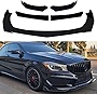 Universal Front Bumper Lip Chin Spoiler PP Front Bumper Lip Sopiler Wing Body Compatible with Audi Mustang Honda Civic Benz Mazda (Pointed)
