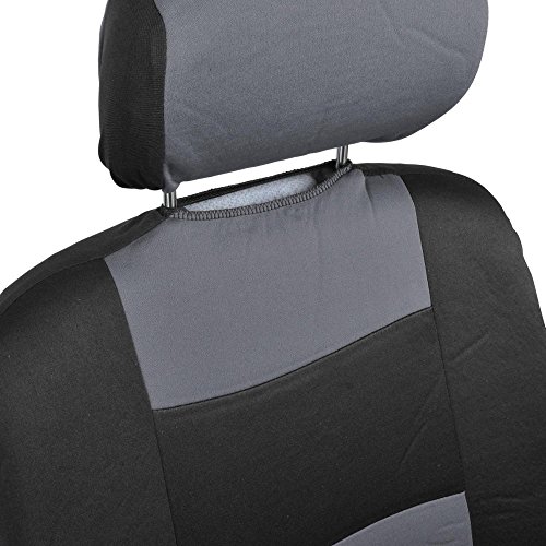 Gray Full Set Of Deluxe Car Low Back Front Seat Covers & Rear Bench Seat Cover For Honda Civic #TOP6