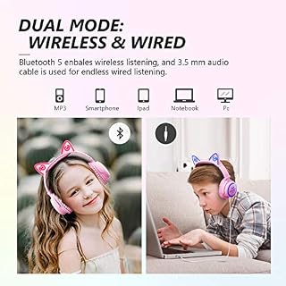 Mindkoo Casque Audio Stéréo Bluetooth 4.2 Oreilles de Chat Headphone Wireless Origine Cat Ear Ecouteur Supra-Auriculaire… - Les Beatles, Paul McCartney, John Lennon, RIngo Starr, George Harrison Mindkoo Casque Audio Stéréo Bluetooth 4.2 Oreilles de Chat Headphone Wireless Origine Cat Ear Ecouteur Supra-Auriculaire… – Image 5