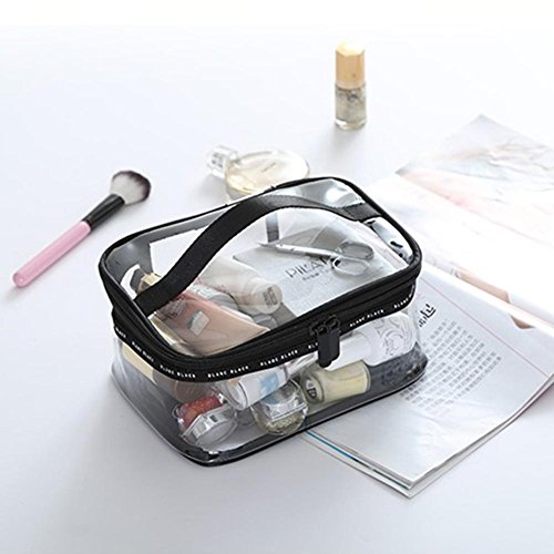 Trousse da viaggio in PVC trasparente, cerniera