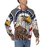 Fermeture éclair intégrale pour un port facile : ce sweat à capuche pour homme imprimé aigle chauve américain dispose d'une fermeture éclair sur toute la longueur, permettant de s'habiller et de se déshabiller rapidement et facilement pour les sorties décontractées, le travail ou la superposition pendant les saisons plus fraîches.