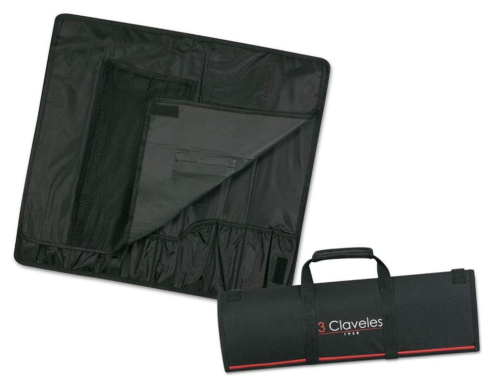 Estuche de 10 piezas vacío 3 Claveles 01684 portacuchillos profesional de cocina tipo manta