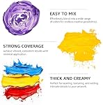 ABEIER Large Bulk Acrylic Paint Set, 20 Colors x 250 ml/8.45 oz Bottles, Matte Finish, Rich Pigments, Non-Toxic, Large Acrylic Paint for Classroom, Canvas, Crafts, Wood, Rock & Ceramic