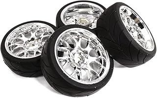 Integy RC Model C30708 7 Y-Spoke Complete Wheel & Tire Set (4) for 1/10 Touring Car