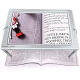 Upgrade Hands-Free 4X Magnifying Glass - JUOIFIP Large Acrylic Lens Magnifier Full Page Rectangular