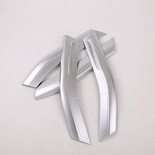 Miniatura 5 de Cubierta de panel de decoración de puerta interior de coche ABS cromado 4 unids para Land Rover Range Rover Evoque 2019 2020 (con llave de memoria)