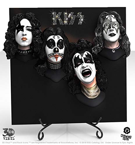 Knucklebonz - KISS (Debut Album) Collectible (only 1974 Created) - 3D Vinyl, Officially Licensed, Includes CoA