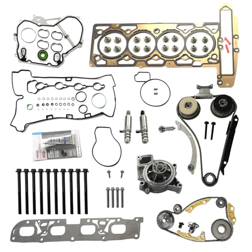 Image of KAX Timing Chain Kit with Water Pump & Engine Cylinder Head Gasket Set Compatible with GMC Terrain 2010 2011 2012 2013 2014 2015 2016 2017, OE# 9-4201S, HS54874, 021020901, HS14317