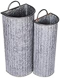 Material: laton Better & Best 3151053 Set de 2 paragüeros o jardineras en gris zinc de laton, color: gris