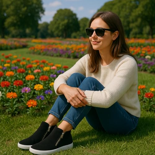 CUSHIONAIRE Women's Hart Hidden Wedge Sneaker +Wide Width Available4