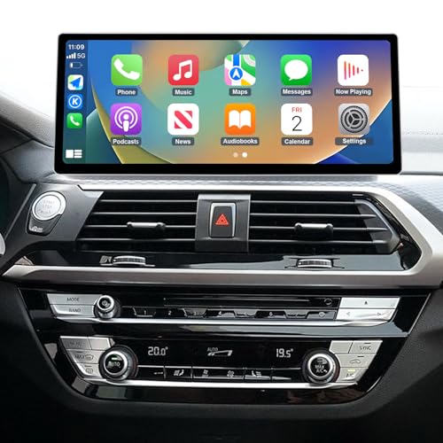 Road Top 12.3 Inch Ultra-Narrow Wireless CarPlay Touchscreen for BMW X3 X4 Series G01 G02 with EVO System 2018-2022 Year, Car Radio Stereo for Wireless Android Auto, Mirrorlink, Navigation
