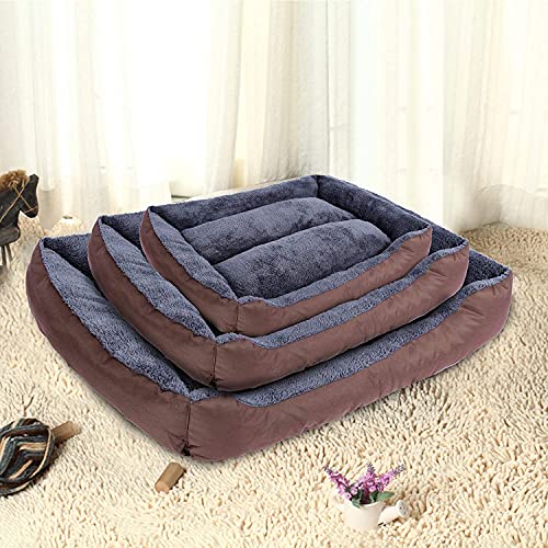 Image of Royal Pets Cart Washable Dog Bed XXL Size - Soft Pet Bed for Dogs, Fiber Cushion, Grey & Brown, (95L x 73W x 22H cm)