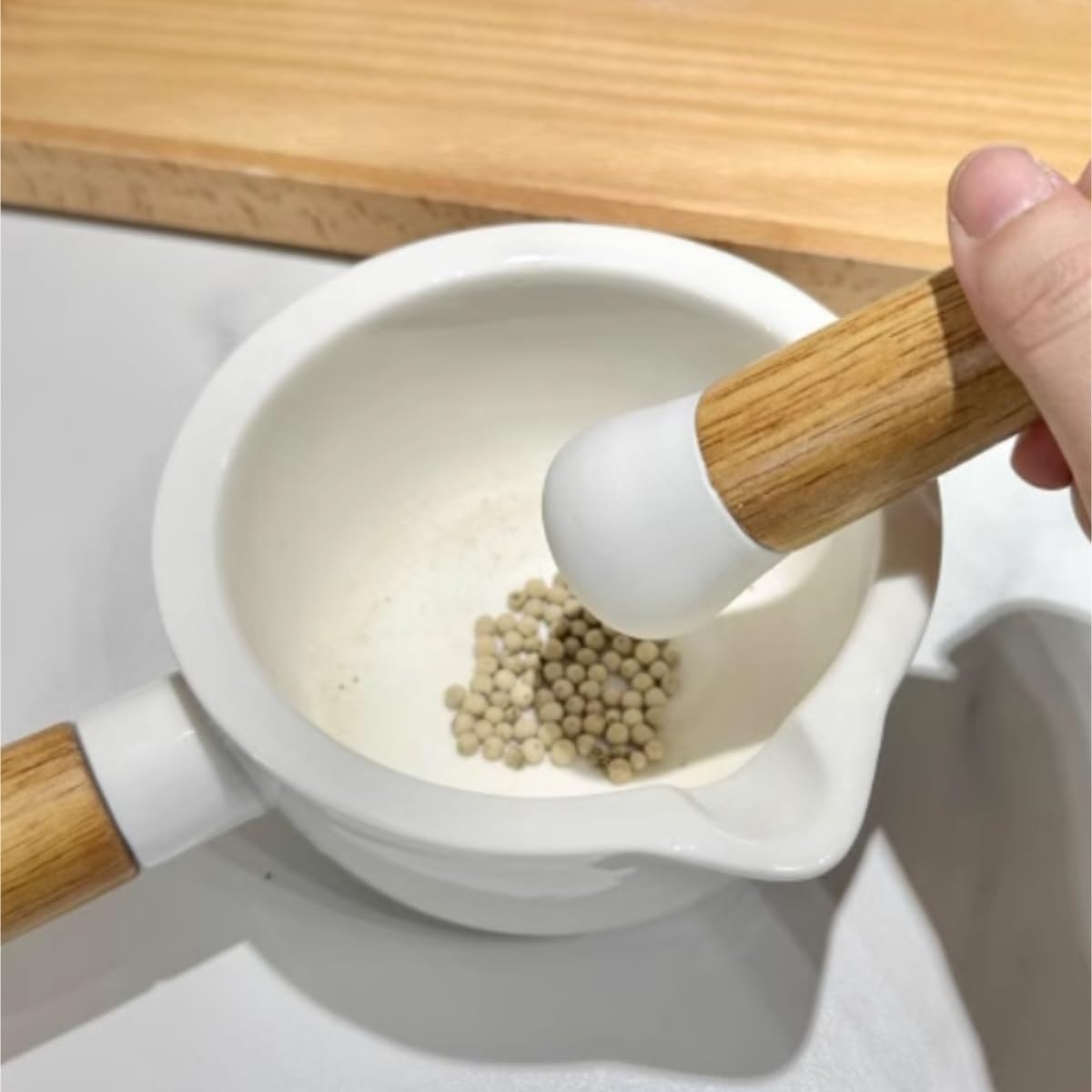 Mörser Stößel Küche Haushalt Knoblauch Mörser Altmodische Manuelle Knoblauchpresse Küche Grinder Stößel Set Knoblauchschleifwerkzeug