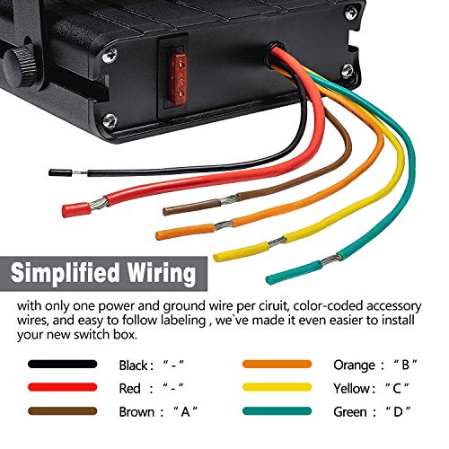 FXC Rocker Switch Box 4 Gang 1224V SPST On/Off Rocker Toggle Switch