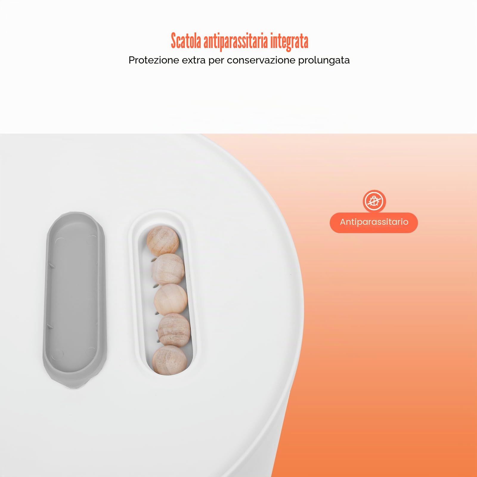 Contenitore per Conservazione Alimenti 6kg/10kg Reisspender, Contenitore per Riso con Misurino Graduato, Ermetico e Resistente all'Umidità, per Riso Nero, Riso Giallo, Riso (10kg)