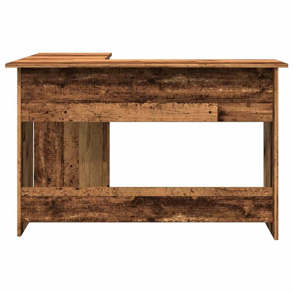 vidaXL Bureau d'angle vieux bois 120x140x75 cm bois d'ingénierie, bureau, bureau d'étude, mobilier de bureau à domicile, bureau d'ordinateur